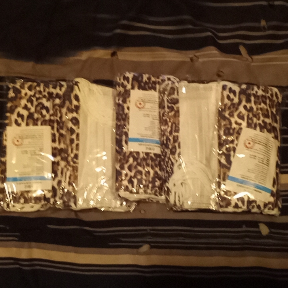 Cheetah print disposable protective masks